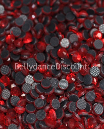500 pieces hot fix strass red color