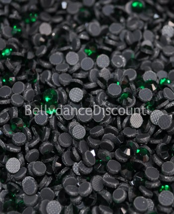 Lot de 500 strass thermocollants vert émeraude