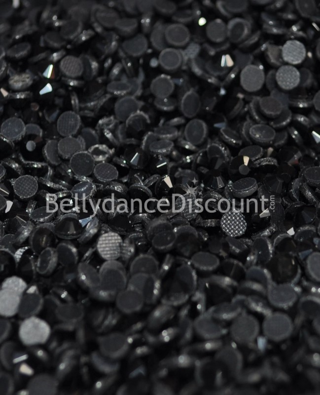 Lot de 500 strass thermocollants noirs