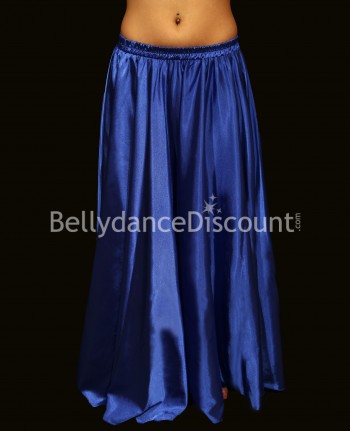 Dark blue belly dance satin skirt