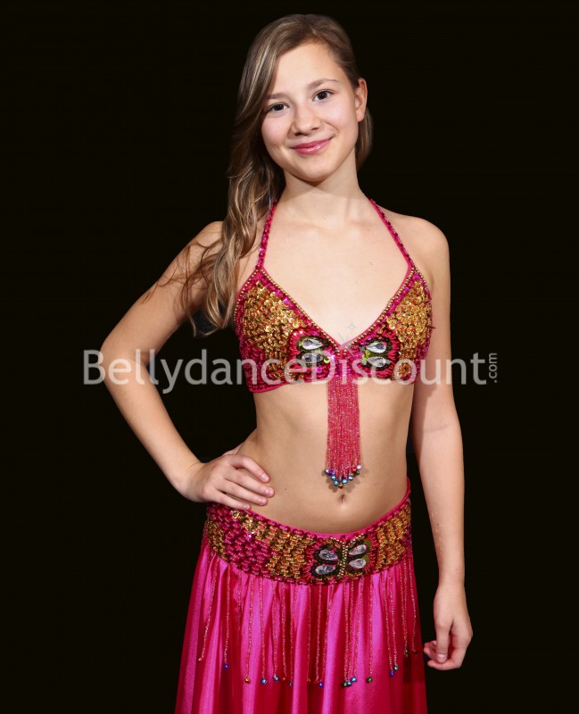 Set fucsia “mariposa” para niña