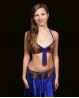 Set di danza del ventre bambina “ farfalla ” blu scuro