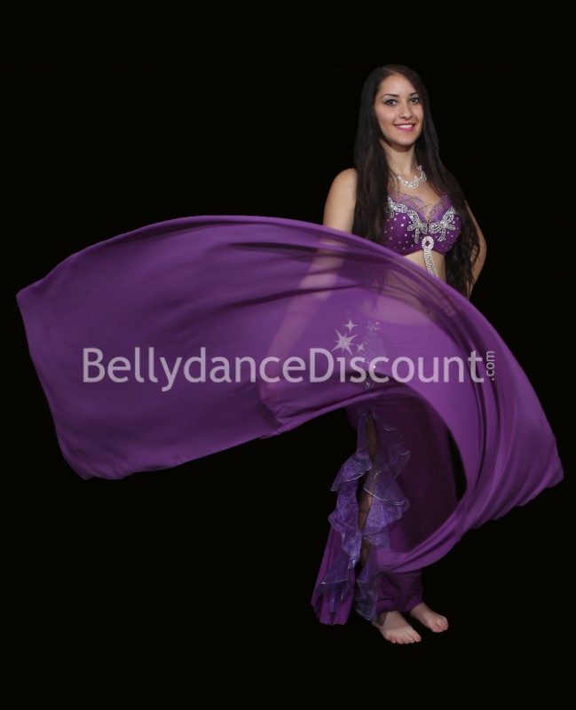 Purple belly dance Veil Poi
