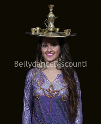 Vassoio di danza del ventre teiera + 6 tazze integrate