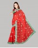 Sari für den Bollywood Tanz glänzend in Rot - Jaipur
