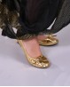 Gold Oriental dance ballet shoes 