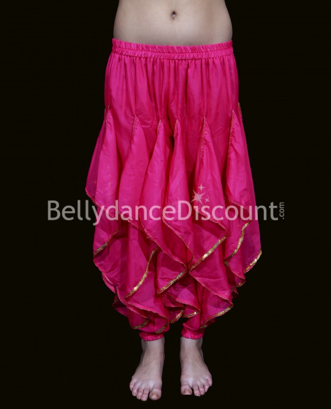 Oriental and Bollywood dance sarouel for girls fuchsia
