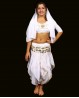 Oriental and Bollywood dance sarouel for girls white