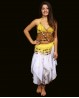 Pantalón Sarouel blanco de danza oriental y Bollywood para niña 