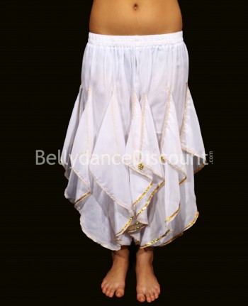 Sarouel enfant de danse orientale et Bollywood blanc
