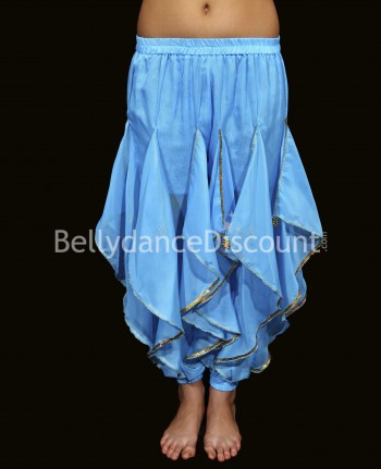 Sarouel enfant de danse orientale et Bollywood bleu ciel
