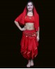 Cinturón rojo de danza del vientre para niña