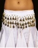 Cintura bambina di danza del ventre bianca sequin oro