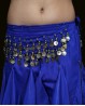 Ceinture enfant de danse orientale bleu nuit sequins or