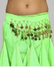 Cintura bambina di danza del ventre verde sequin oro