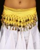 Ceinture enfant de danse orientale jaune sequins or