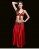 Jupe enfant de danse orientale satin rouge