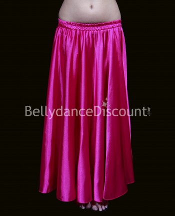 Jupe enfant de danse orientale satin fuchsia