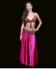 Jupe enfant de danse orientale satin fuchsia