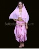 Voile de tête enfant de danse Bollywood rose pâle