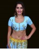 Short oriental dance and Bollywood top light blue