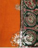 Sari für den Bollywood Tanz glänzend in Orange - Delhi