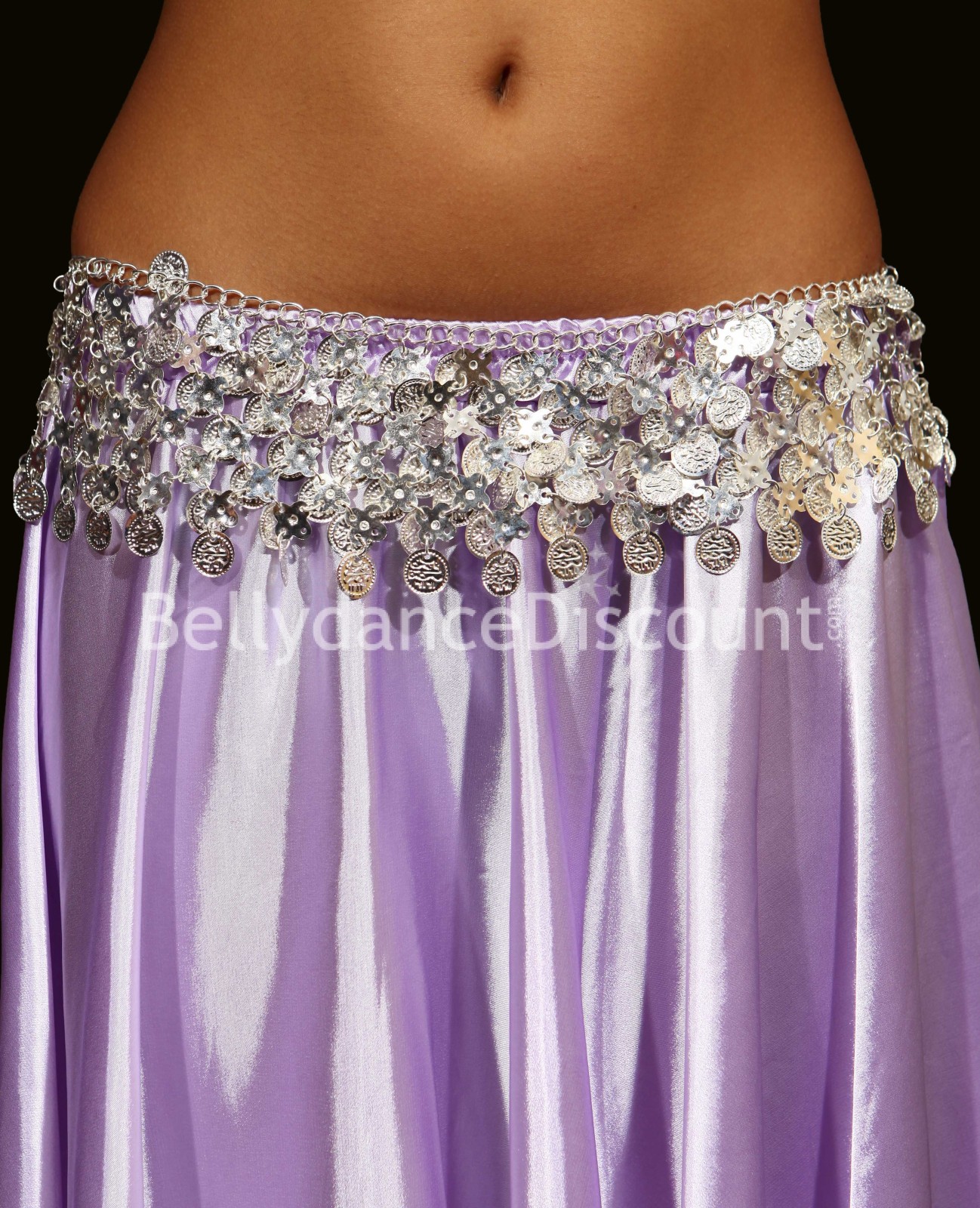 Silver belly dance belt - BellydanceDiscount.com