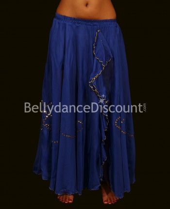 Dark blue Bellydance slit skirt