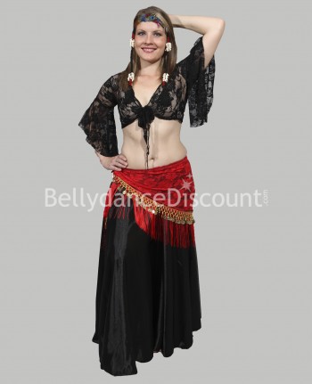 Rock für den orientalischen Tanz in schwarz und in Satin