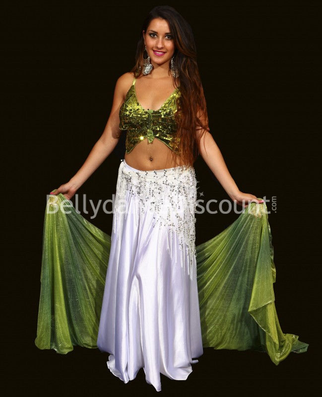 "Butterfly" oriental dance top green