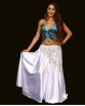 Top de danza del vientre "mariposa" azul claro