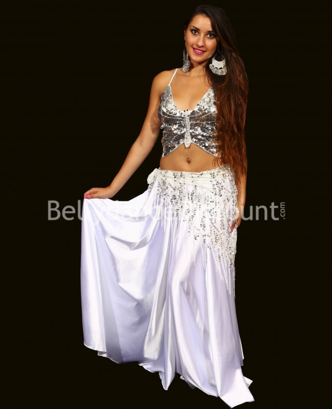 "Butterfly" oriental dance top silver