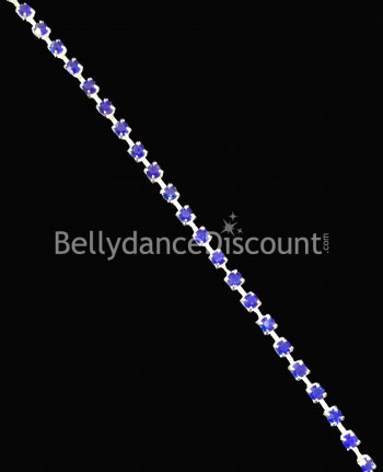 Cadena de brillantes (strass) 1 metro azul oscura