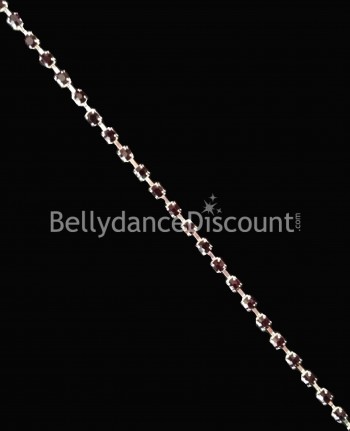 Catena di strass 1 metro blu nera