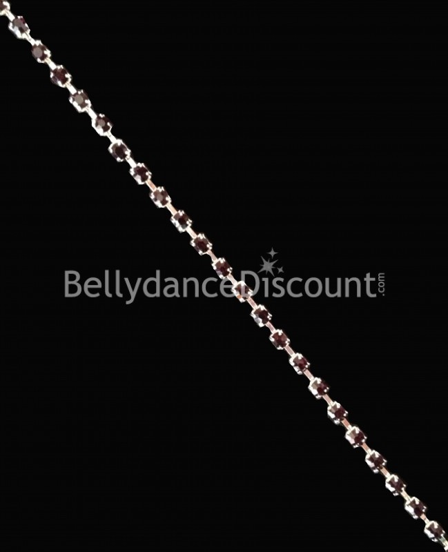 Catena di strass 1 metro blu nera