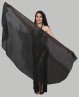 Rounded belly dance veil black