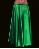 Falda para danza del vientre en satín verde