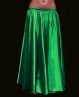 Jupe satin vert émeraude de danse orientale