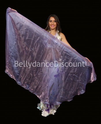 Velo violeta circular en organza para danza del vientre