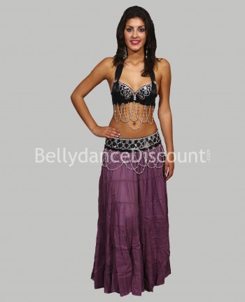 Tribal purple oriental dance skirt