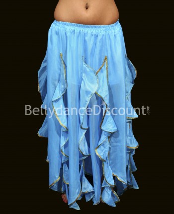 Ruffle Bellydance skirt light blue