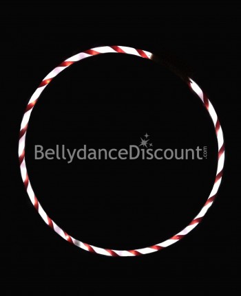 Lighted belly dance hoop white