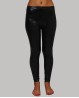 Legging metálico negro para danza del vientre