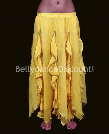 Ruffle Bellydance skirt yellow