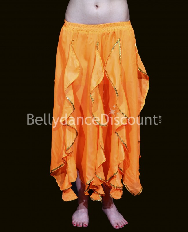 Ruffle Bellydance skirt orange