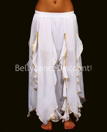 Ruffle Bellydance skirt white