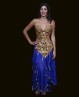 Ruffle Bellydance skirt dark blue