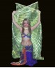 Yellow transparent belly dance Isis wings
