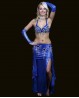 Costume de danse orientale brillant bleu nuit
