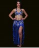 Costume de danse orientale brillant bleu nuit